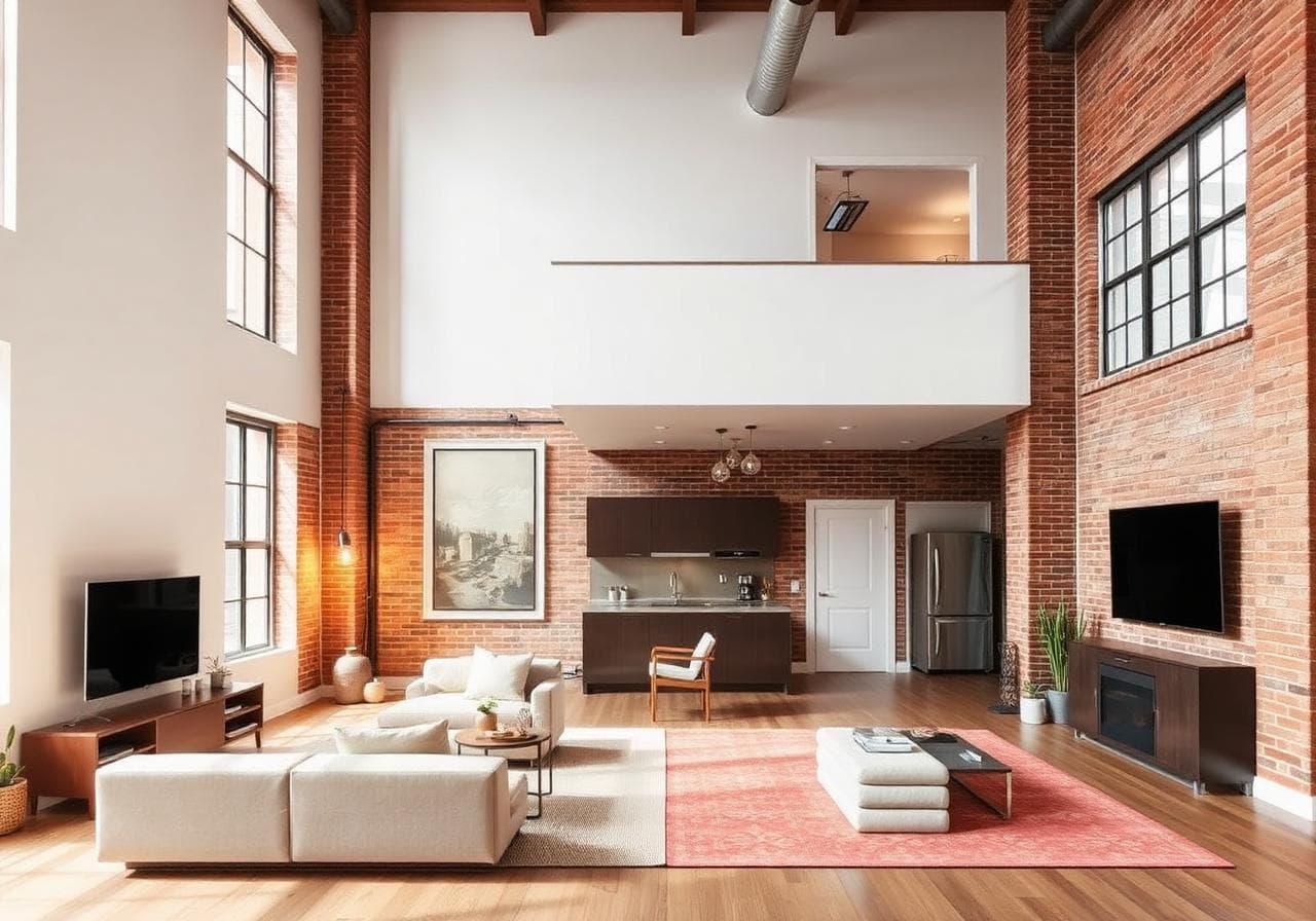 1-bed 1-bath — Industrial Loft — Exposed Brick & Mezzanine at 501 Foundry St #4B, Pittsburgh, PA